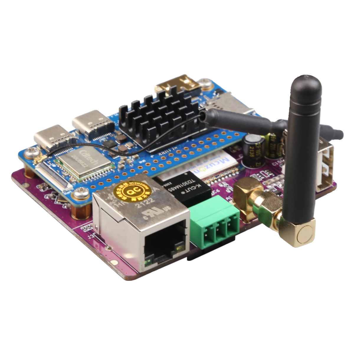 Orange Pi Zero 2W_4G Development Board with USB Ethernet Expansion Module 4G CAT1 Module USB to RS485 Converter